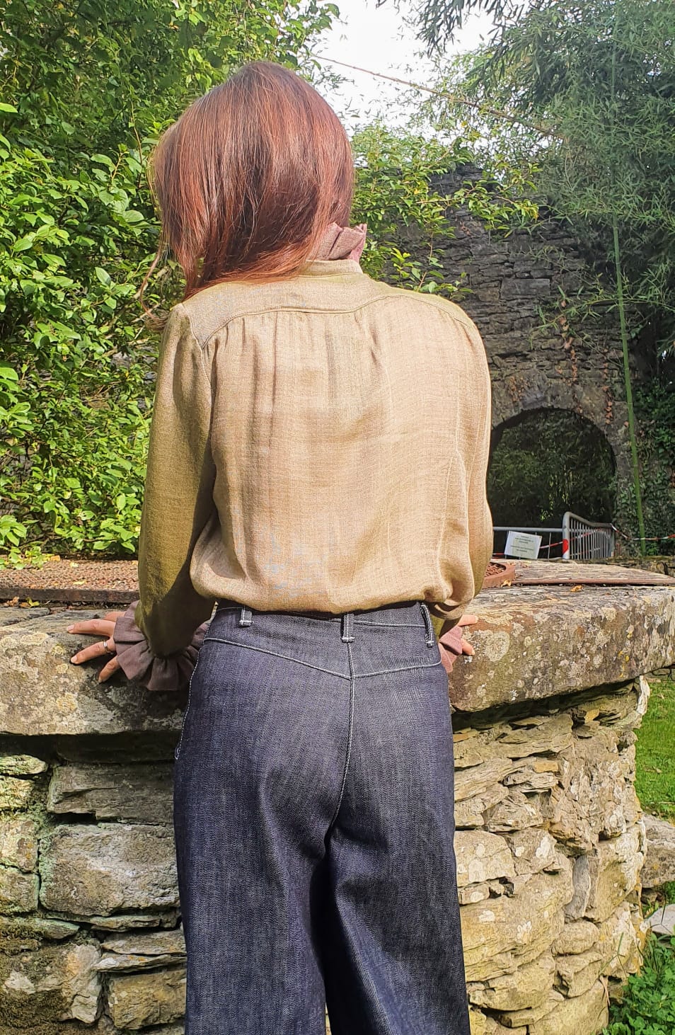 Camicia di seta e lana modello Pierrot